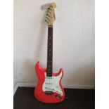 An ARIA STG-Series electric guitar Condition: Electrics all working, crackle to pots, chips and