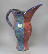 A Ross Emerson Irish studio pottery ewer, height 50cm Condition: Good condition