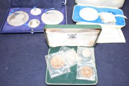 A set of the Kings and Queens of England sterling silver proof medallions, housed in original