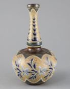 Emily E. Stormer for Doulton Lambeth, an Art Union of London bottle vase, c.1885, impressed mark and
