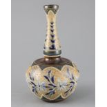 Emily E. Stormer for Doulton Lambeth, an Art Union of London bottle vase, c.1885, impressed mark and