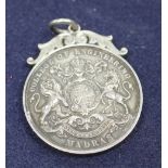 A silver Madra College of Engineering medal to Sgt. R. Hartley 1912, height 5cm