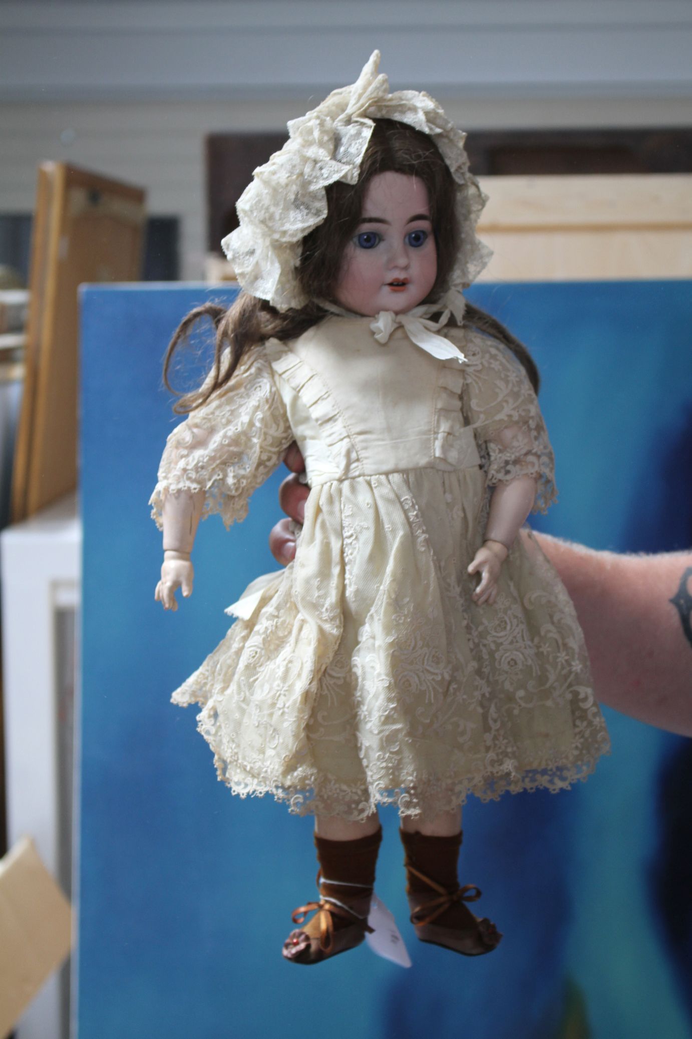 An AM 1894 doll, 18in. and a Heubach doll, bent limb, lower detached, 22in. (a.f.) (2) - Image 5 of 6