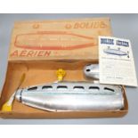A Bolide Aerien tinplate toy, with box and instructions, 40cm Condition: Has been played with,