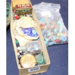 A quantity of old and antique glass beads, many in the style of marbles Condition: Mostly good but