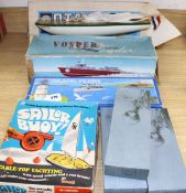 A boxed Star model pond yacht, a Tri-ang boxed Sailor Buoy table top yachting set, a Victory