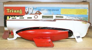 A Tri-ang Avon 17 inch electric motor luxury cabin cruiser model, boxed, together with a Tri-ang