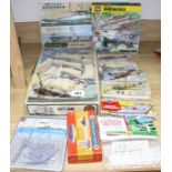 A group of vintage boxed and complete Airfix kits, comprising: Cutty Sark, Bismarck, HMS Ark