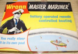 A boxed Wrenn 'Master Mariner' battery operated remote controlled boating set, remarkably complete