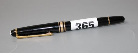 A Montblanc Meisterstuck fountain pen, with gilt 4810 gold nib, 13.5cm Condition: Very light wear