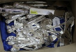 A modern part canteen of silver double struck King's pattern cutlery by Frank Cobb & Co Ltd,