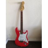 A Falcon Strat-style electric guitar Condition: Electrics all working, all 5 selector switches are