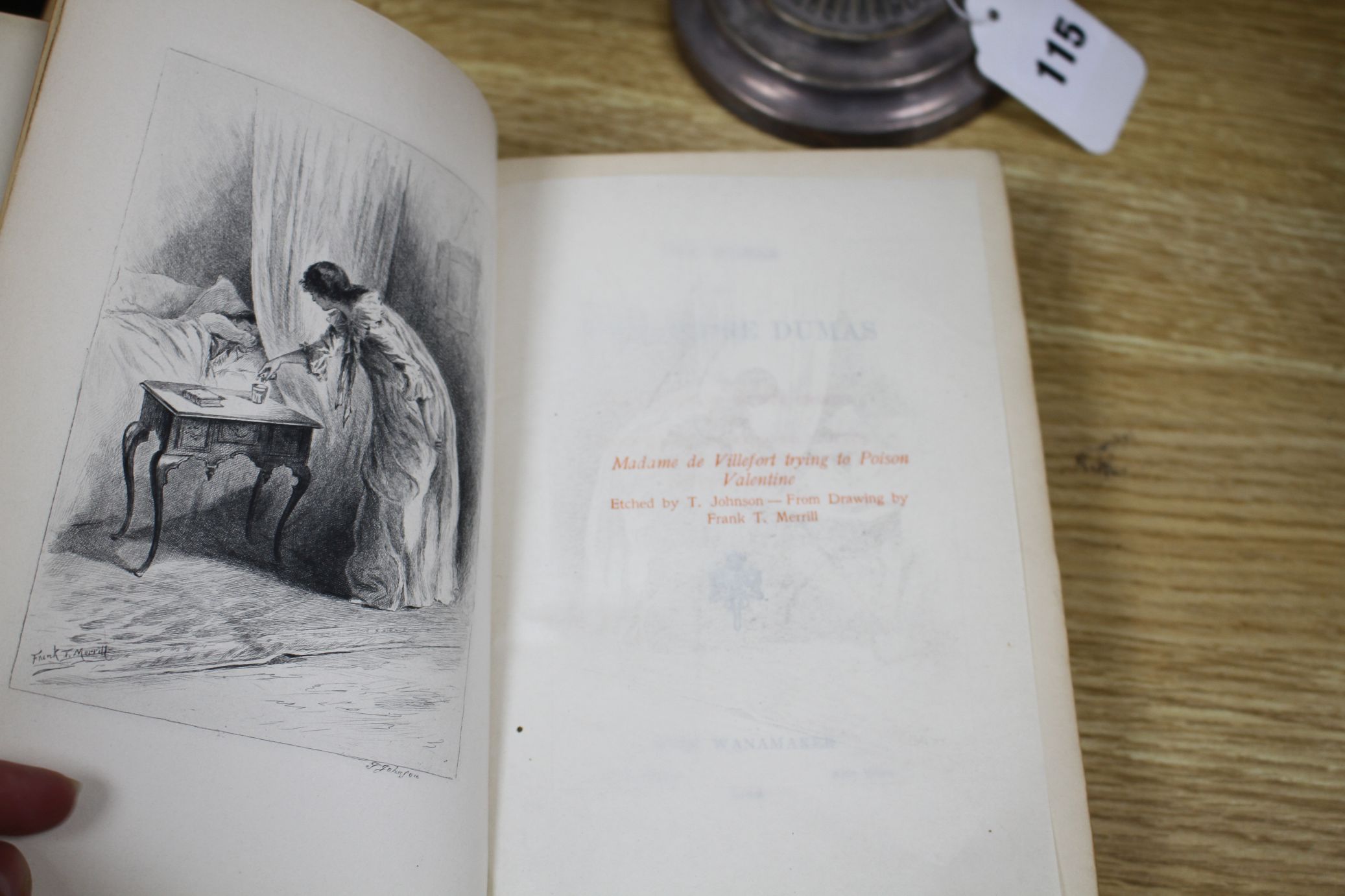 Dumas, Alexandre - Works, John Wanamaker of Paris, c.1900, half calf, 15 vols Condition: Varying - Image 4 of 5