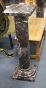 A pair of Meuble Francais marble pedestals, H.90cm Condition: Very good condition