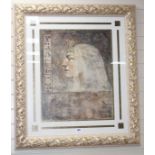 A modern colour print of an female Pharaoh, signed Parrish, 61 x 49cm Condition: Good clean