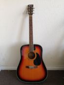 A Kimbara Electro acoustic guitar Condition: Electrics are working, crackle to selectors, some