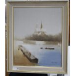 Anthony Klitz (1917-2000), oil on canvas, Notre Dame and The Seine, Paris, signed, 60 x 49cm