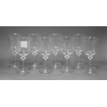 A set of eight Daum wine glasses, height 18.5cm Condition: A little dusty but otherwise in very good