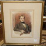 19th century English School, watercolour, Portrait of Sir John Croft, 1848, 35 x 25cm Condition: