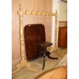 A large turned pine coat rack, W.250cm H.190cm Condition: Looks to be in good clean condition,