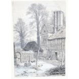 William Biscombe Gardner (1847-1919) ink and watercolour, 'Crossways Farm, Abinger (Surrey), signed,