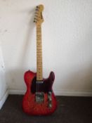 A Hutchins Paisley design electric guitar Condition: Electrics are working, crackle to pots and