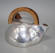 A Picquot ware K3 aluminium kettle Condition: Very light wear to the woodwork, metalware with very