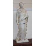 An alabaster figure of a soldier, height 65cm