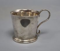 A George V Irish silver mug, Royal Irish Silver Co. Dublin, 1922, retailed by Asprey & Co, 7cm, 4.