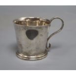 A George V Irish silver mug, Royal Irish Silver Co. Dublin, 1922, retailed by Asprey & Co, 7cm, 4.