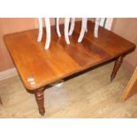 Gillows of Lancaster. A late Victorian mahogany extending dining table, L.150cm (inc. spare leaf)