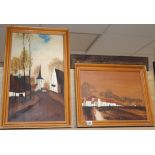 A. Siema, two oils on board, French landscapes, signed, 51 x 30cm and 30 x 37cmCONDITION: Both