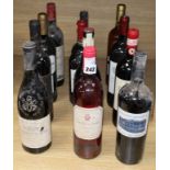 Twelve various bottles of wine