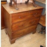 A George III mahogany chest, W.92cm D.52cm H.93cm Condition report: The top is ring marked and