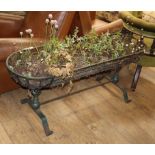 A wrought iron planter / trough, W.130cm, D.42cm, H.53cm