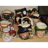 Eleven Royal Doulton and other large character jugs, including Monty, North American Indian, Dick