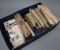 Assorted postcards, cigarette cards and photographs