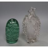 A Victorian glass dump and a Nailsea-type flask