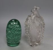 A Victorian glass dump and a Nailsea-type flask