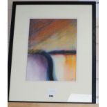 Dawn Rossiter, watercolour and pastel, 'Desert Road', monogrammed, 36 x 27cmCONDITION: Good