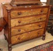 A Regency mahogany four drawer chest, W.118cm D.59cm H.105cm Condition report: The top is water-