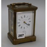 A Matthew Norman of London brass cased carriage timepiece
