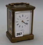 A Matthew Norman of London brass cased carriage timepiece