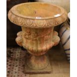 A terracotta Campana garden urn, H.84cm
