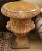A terracotta Campana garden urn, H.84cm
