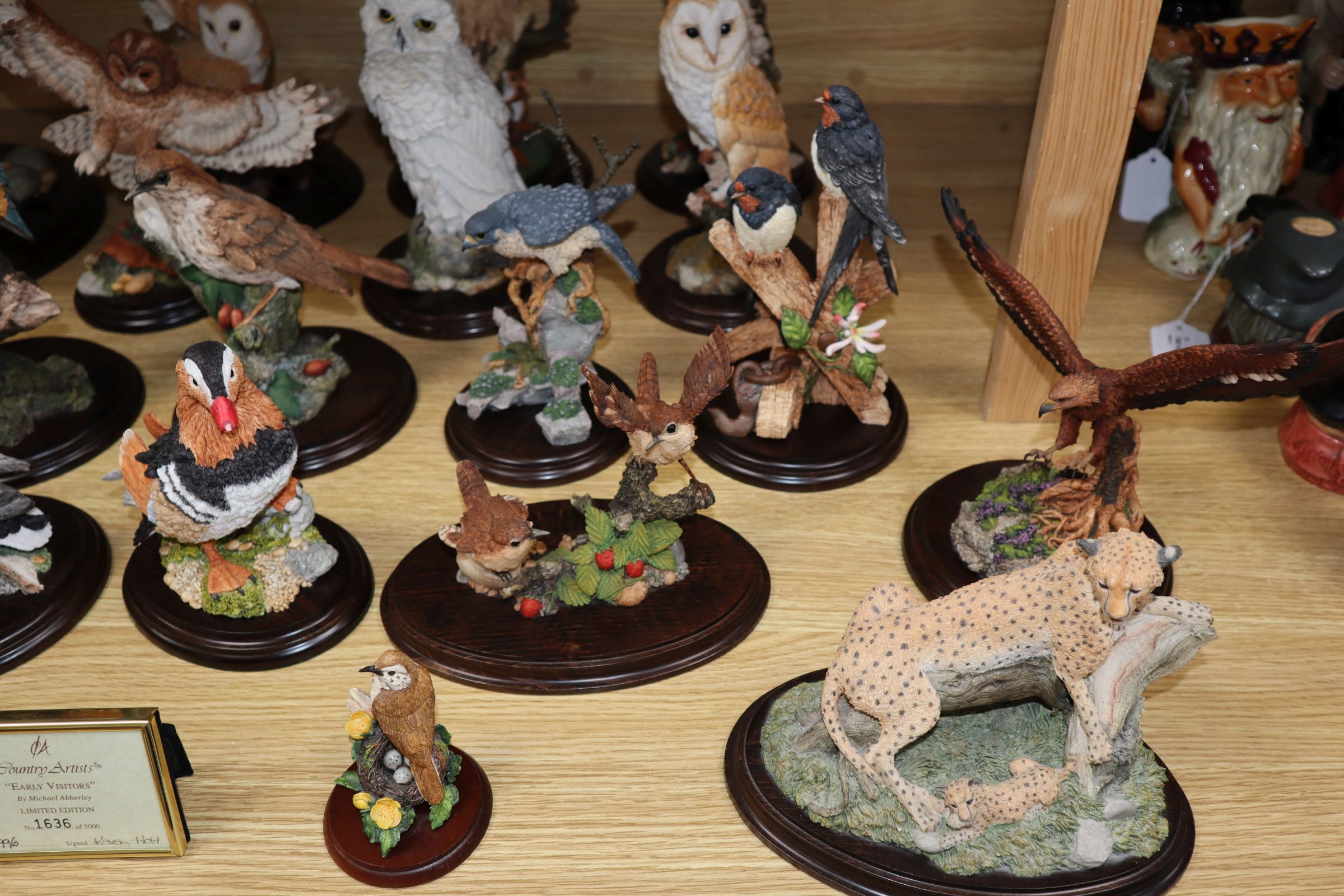 A collection of Country Artists and other resin models of birds and animals, including a large - Image 2 of 6
