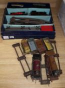 A quantity of mixed locos, track and carriages including HornbyCONDITION: Very heavily play worn,