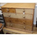 A Victorian pine chest, W.110cm, D.46cm, H.96cm