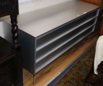 A contemporary MDF Italian alucase three drawer chest, W.158, D.51cm, H.68cm