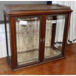 An early 20th century brass mounted mahogany table cabinet, W.52cm, D.22cm, H.48cm